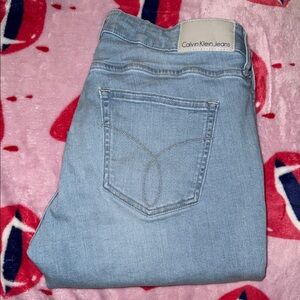 Calvin Klein High Rise Light Blue Capri Skinny Jeans